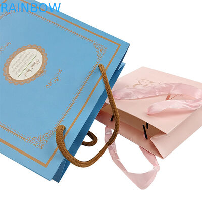 White Kraft Paper Shopping Clothing Cosmetic Perfume Gift Bag Luxury Handle Custom Logo Printed Paper Bag for Clothes