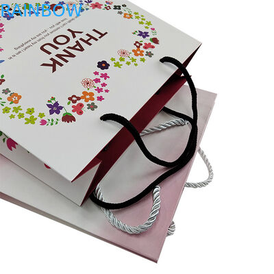 High Quality Recyclable Customize Design Fancy String Handle Shopping Paper Bag