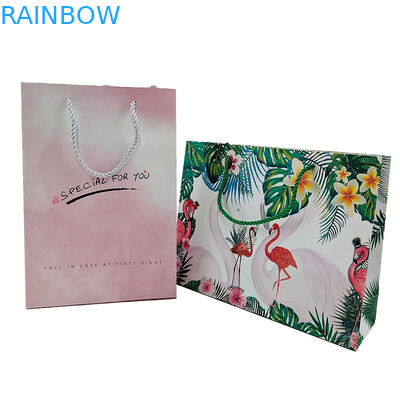 High Quality Recyclable Customize Design Fancy String Handle Shopping Paper Bag