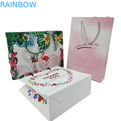 High Quality Recyclable Customize Design Fancy String Handle Shopping Paper Bag