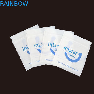 Matte Black Small Reusable Ziplock Packaging Bags For Clear Invisible Aligners Bag Orthodontic Remover Packing Bags