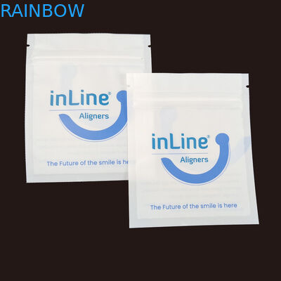 Matte Black Small Reusable Ziplock Packaging Bags For Clear Invisible Aligners Bag Orthodontic Remover Packing Bags