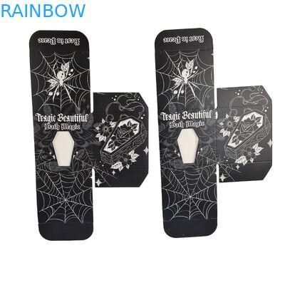 High Quality Custom Square Black Paper Box With Special Front Hollow Window Food Packaging White Cardboard Gift Box