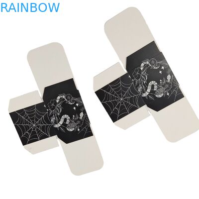 High Quality Custom Square Black Paper Box With Special Front Hollow Window Food Packaging White Cardboard Gift Box