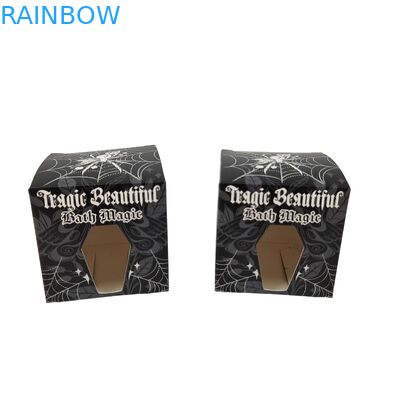 High Quality Custom Square Black Paper Box With Special Front Hollow Window Food Packaging White Cardboard Gift Box