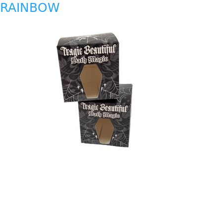 High Quality Custom Square Black Paper Box With Special Front Hollow Window Food Packaging White Cardboard Gift Box