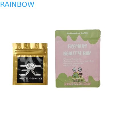 Glossy Finish Front Window Mylar Pouch For Candy Flower Ziplock Bag  Smell Proof Stand up Pouch