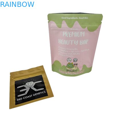 Glossy Finish Front Window Mylar Pouch For Candy Flower Ziplock Bag  Smell Proof Stand up Pouch