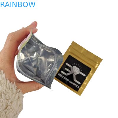 Glossy Finish Front Window Mylar Pouch For Candy Flower Ziplock Bag  Smell Proof Stand up Pouch