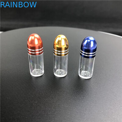 Pill Bottle Clear Small Capsule Bullet Shape Containers With Metal Cap For Rhino Pill