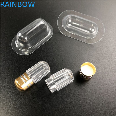 Pill Bottle Clear Small Capsule Bullet Shape Containers With Metal Cap For Rhino Pill