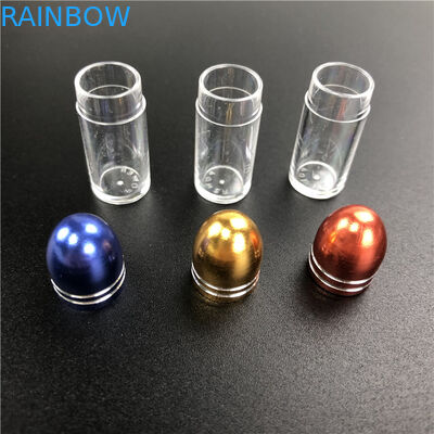 Pill Bottle Clear Small Capsule Bullet Shape Containers With Metal Cap For Rhino Pill