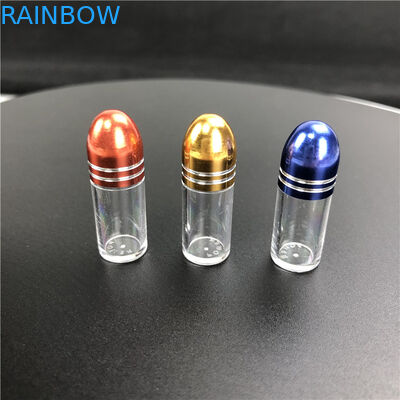 Pill Bottle Clear Small Capsule Bullet Shape Containers With Metal Cap For Rhino Pill