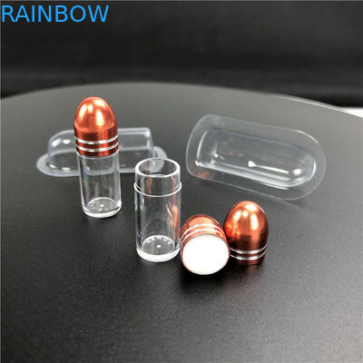 Pill Bottle Clear Small Capsule Bullet Shape Containers With Metal Cap For Rhino Pill