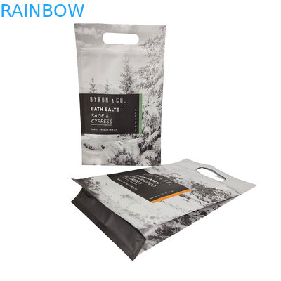 Bottom Gusset Plastic Zip Pouch Plastic Square Flat Bottom Bag Food Packaging Side Seal Pet Food Bag With Handle