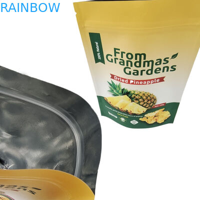 Wholesale Biodegradable Recycle Kraft Paper Bag Food Grade Stand up Pouch for Dried Pineapple