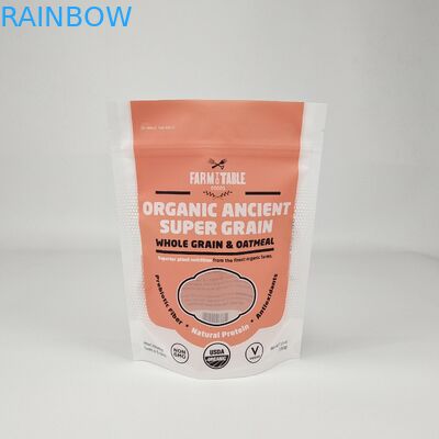 Custom Logo Food Packaging Smell Proof Zip Self Seal Stand Up Pouches Matt Finish Metallic Effect Printed Stand Up Zippe