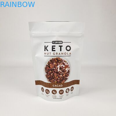 Custom Printed Aluminum Foil Logo Food Grade Edible Packaging Resealable Smell Proof Moisture-proof Stand Up Pouch