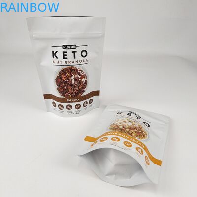 Custom Printed Aluminum Foil Logo Food Grade Edible Packaging Resealable Smell Proof Moisture-proof Stand Up Pouch