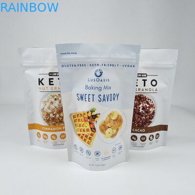 Custom Printed Aluminum Foil Logo Food Grade Edible Packaging Resealable Smell Proof Moisture-proof Stand Up Pouch