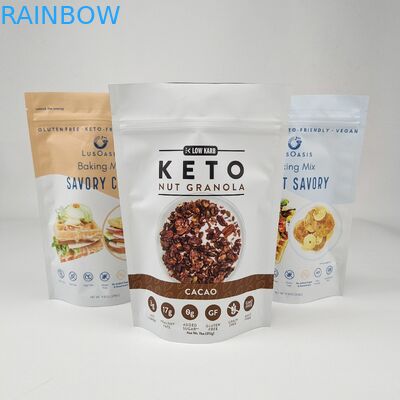 Customized Printing Heat-sealed Plastic Packaging Bag For Nut Candy Chocolate Tea Coffee Packing Stand Up Pouch