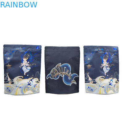 High Quality Customized Reusable Zipper Plastic Packaging Bag for Chocolate Nut Protein Bar Soft Touch Mylar Bag