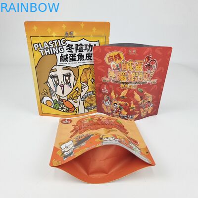 Custom Logo Printed Resealable Ziplock Aluminum Foil Mylar Stand Up Pouches For Food Snack Candy Packaging Bags
