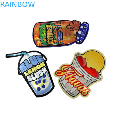Recycled Special Custom Shaped Die Cut 7 14 28g Gummies Childproof Aluminum Foil Candy Mylar bag