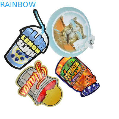 Recycled Special Custom Shaped Die Cut 7 14 28g Gummies Childproof Aluminum Foil Candy Mylar bag