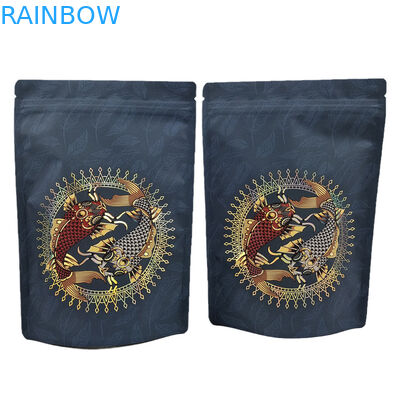 Low MOQ Custom Stand Up Zipper Coffee Pouch Aluminum Foil Resealable Mylar Bag for Protein Coffee Spice Powder