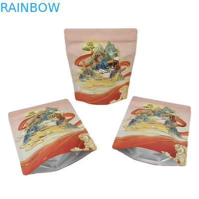 Custom Printed Reusable Smell Proof bags with logo Digital print aluminum Foil Soft Touch Mylar Bag