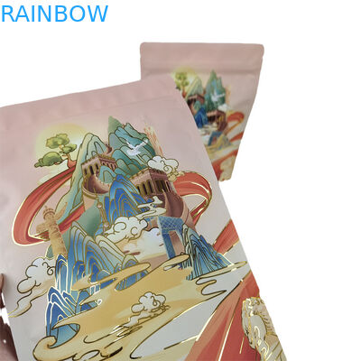 Custom Printed Reusable Smell Proof bags with logo Digital print aluminum Foil Soft Touch Mylar Bag