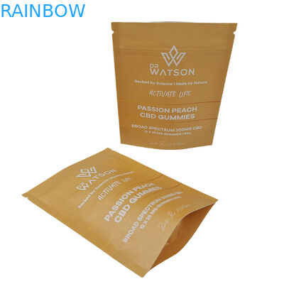 Hot Sale Custom Design Printed Biodegradable Stand Up Kraft Paper Bag Eco Friendly Gummie Candy Packaging