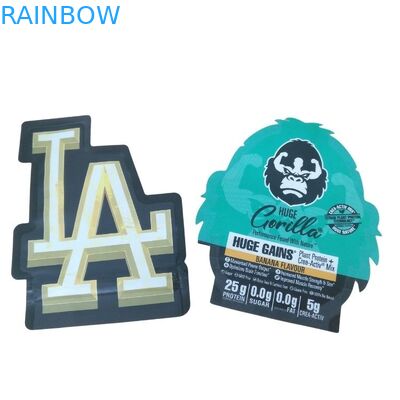 Custom Printed Matte Soft Touch Bag 3.5g Mylar Bags Digital Printed Holographic Die Cut Mylar ZiplockBag