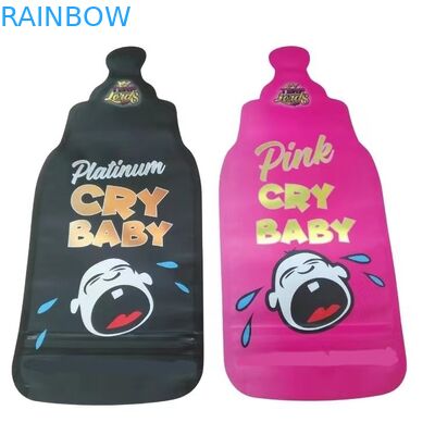 Custom Printing 3.5g Mylar Bags Die Cut Irregular Pouches With Ziplock Circle Mylar Soft Touch Plastic Food Candy Bags