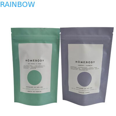 Recyclable Zip Lock Stand Up Pouch Aluminum Foil Body Scrub Enjoy Spa Bath Soak Sea Salt Biodegradable Plastic Packaging