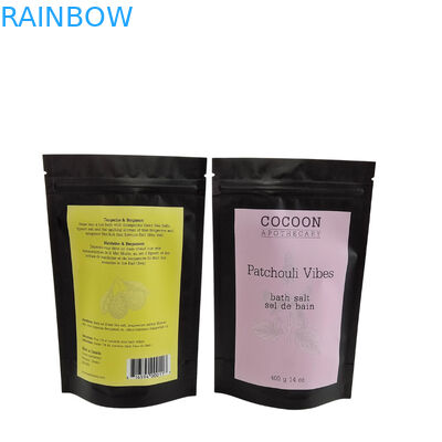 Spa Bath Soak Scrub Salt Package Bag Stand Up Zipper Plastic Bag Soap Sea Salt Bath Product Packaging Bags