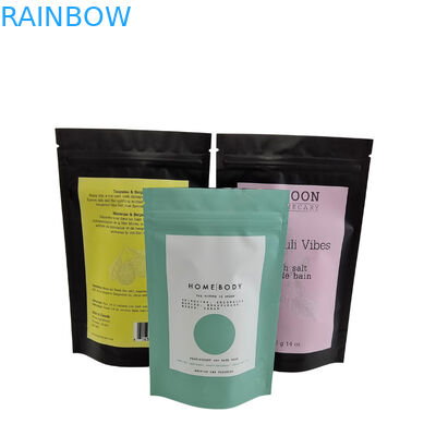 Spa Bath Soak Scrub Salt Package Bag Stand Up Zipper Plastic Bag Soap Sea Salt Bath Product Packaging Bags