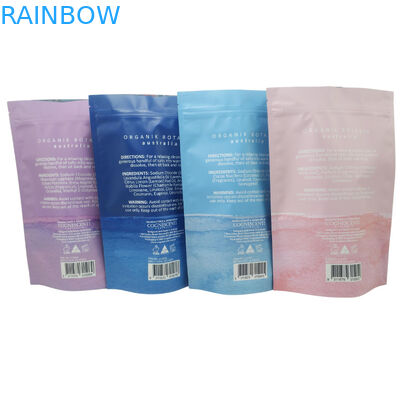 Spa Bath Soak Scrub Salt Package Bag Stand Up Zipper Plastic Bag Soap Sea Salt Bath Product Packaging Bags