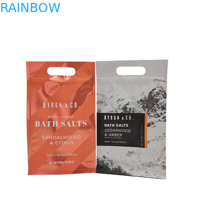 Spa Bath Soak Scrub Salt Package Bag Stand Up Zipper Plastic Bag Soap Sea Salt Bath Product Packaging Bags