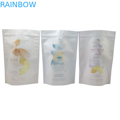 Customized Packaging Stand Up Bag Mylar Zipper Bag Aluminum Foil Pouch For Scrub Bath Salt Packing