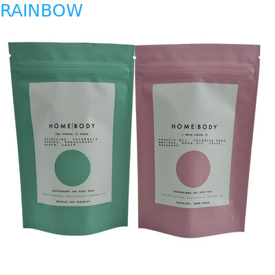 Customized Packaging Stand Up Bag Mylar Zipper Bag Aluminum Foil Pouch For Scrub Bath Salt Packing