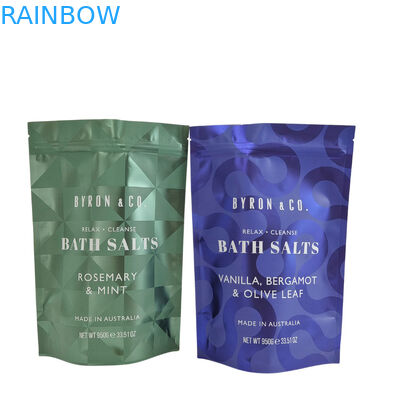 Customized Packaging Stand Up Bag Mylar Zipper Bag Aluminum Foil Pouch For Scrub Bath Salt Packing