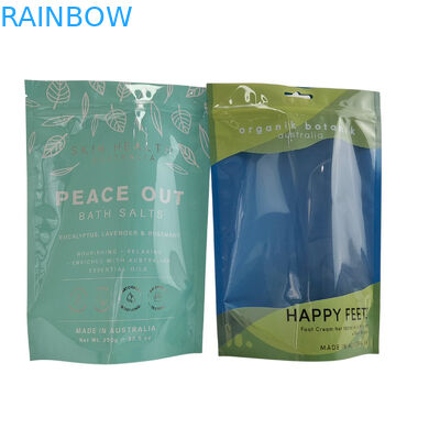 Matte Oem Custom Printed Bath Salts Packaging Zip Lock Bath Salt Body Scrub Standing Pouch Packaging Bags Stand Up Bags