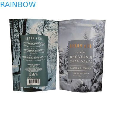 Matte Oem Custom Printed Bath Salts Packaging Zip Lock Bath Salt Body Scrub Standing Pouch Packaging Bags Stand Up Bags