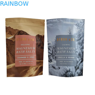 Matte Oem Custom Printed Bath Salts Packaging Zip Lock Bath Salt Body Scrub Standing Pouch Packaging Bags Stand Up Bags
