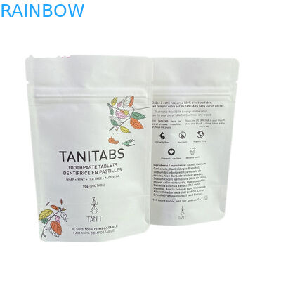 Custom Waterproof Biodegradable Pla Kraft Paper Ziplock Bag Zipper Bag Stand Up Pouch