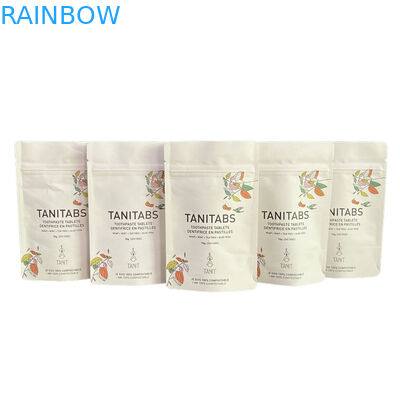 Custom Waterproof Biodegradable Pla Kraft Paper Ziplock Bag Zipper Bag Stand Up Pouch