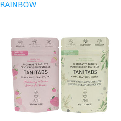 Pouches For Food Packing Biodedgradable Stand Up Plastic Zipper Aluminium Foil Packaging Custom Matte Bags Biodegradable