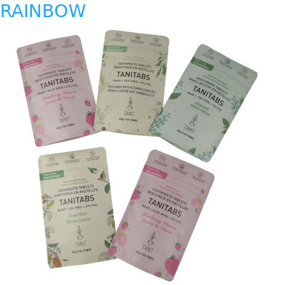 Eco Friendly Ziplock Stand Up Food Packaging 100% Compostable Biodegradable Kraft Paper Pouch Bags